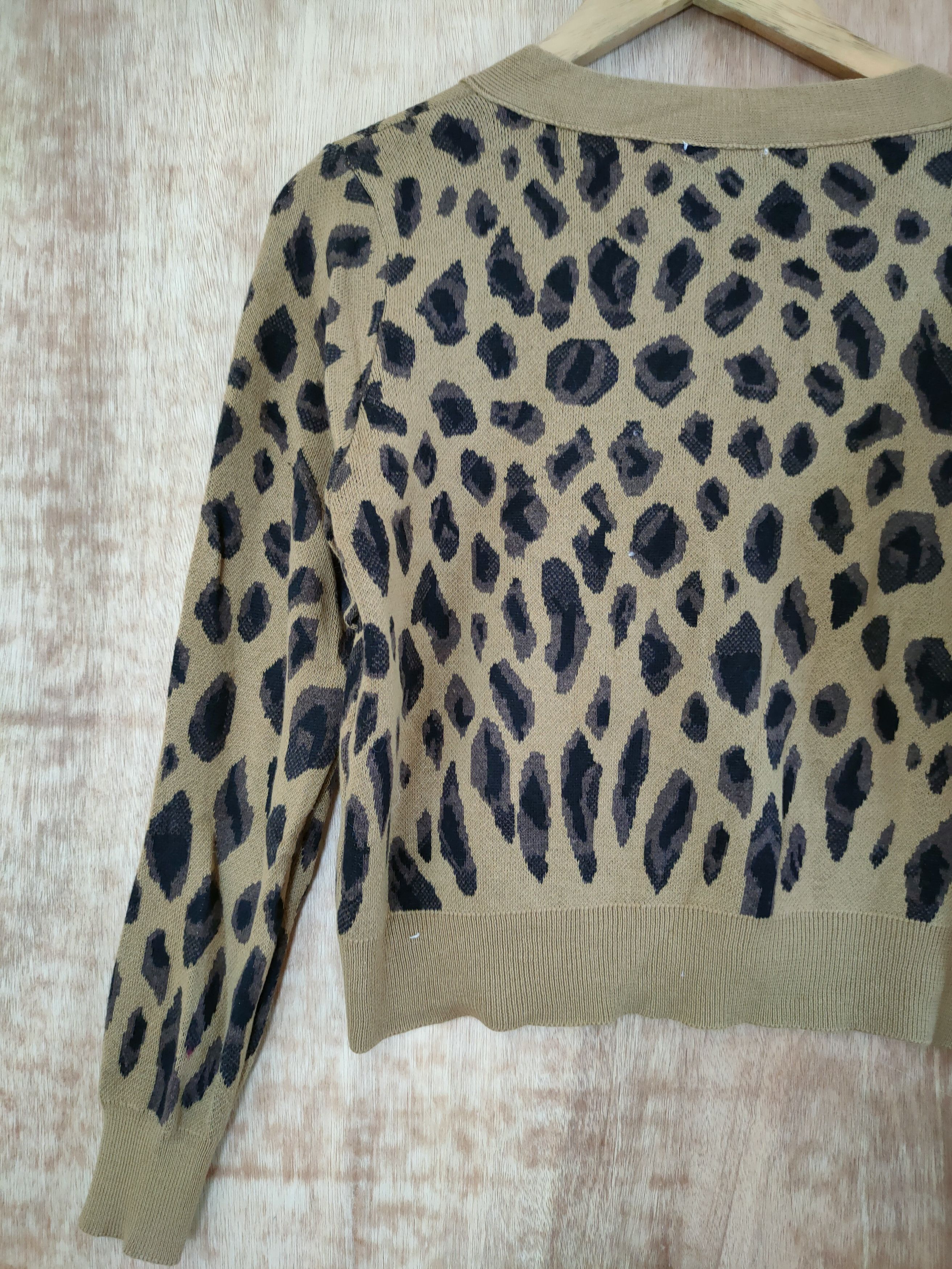 Japanese Brand DL Leopard cardigan japan art like number nine #46-587 Size M / US 6-8 / IT 42-44 - 7 Thumbnail
