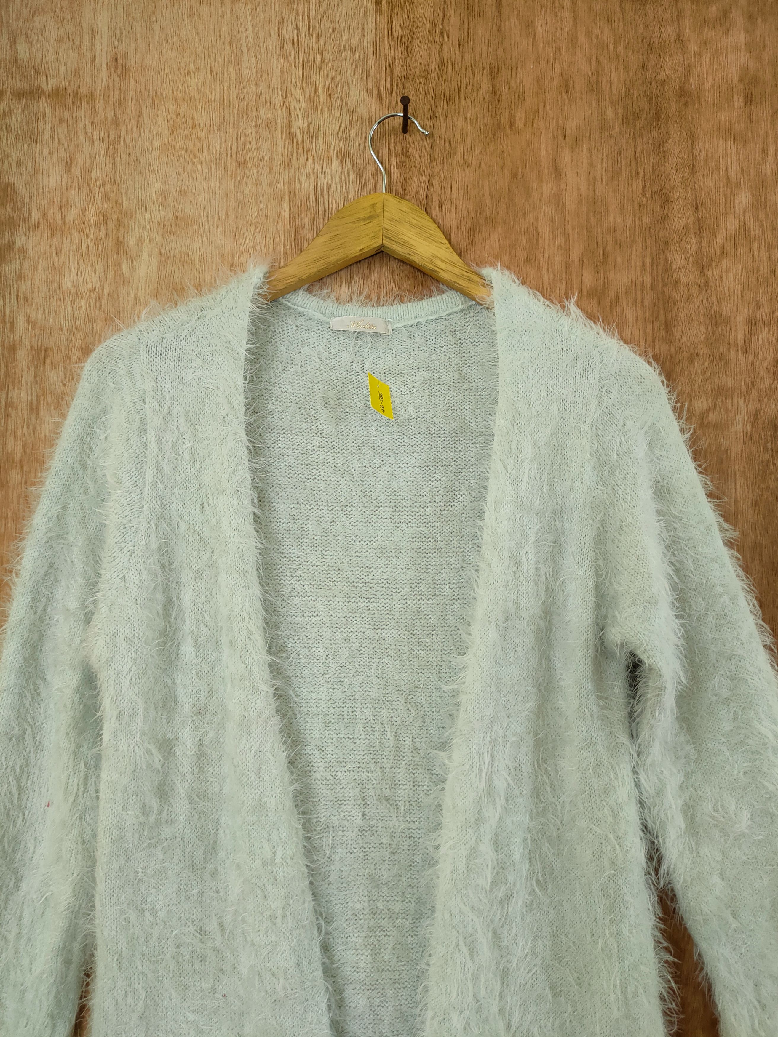 Homespun Knitwear × Japanese Brand DL Japan long cardigan knitwear fur mohair shaggy #46-586 Size M / US 6-8 / IT 42-44 - 3 Thumbnail