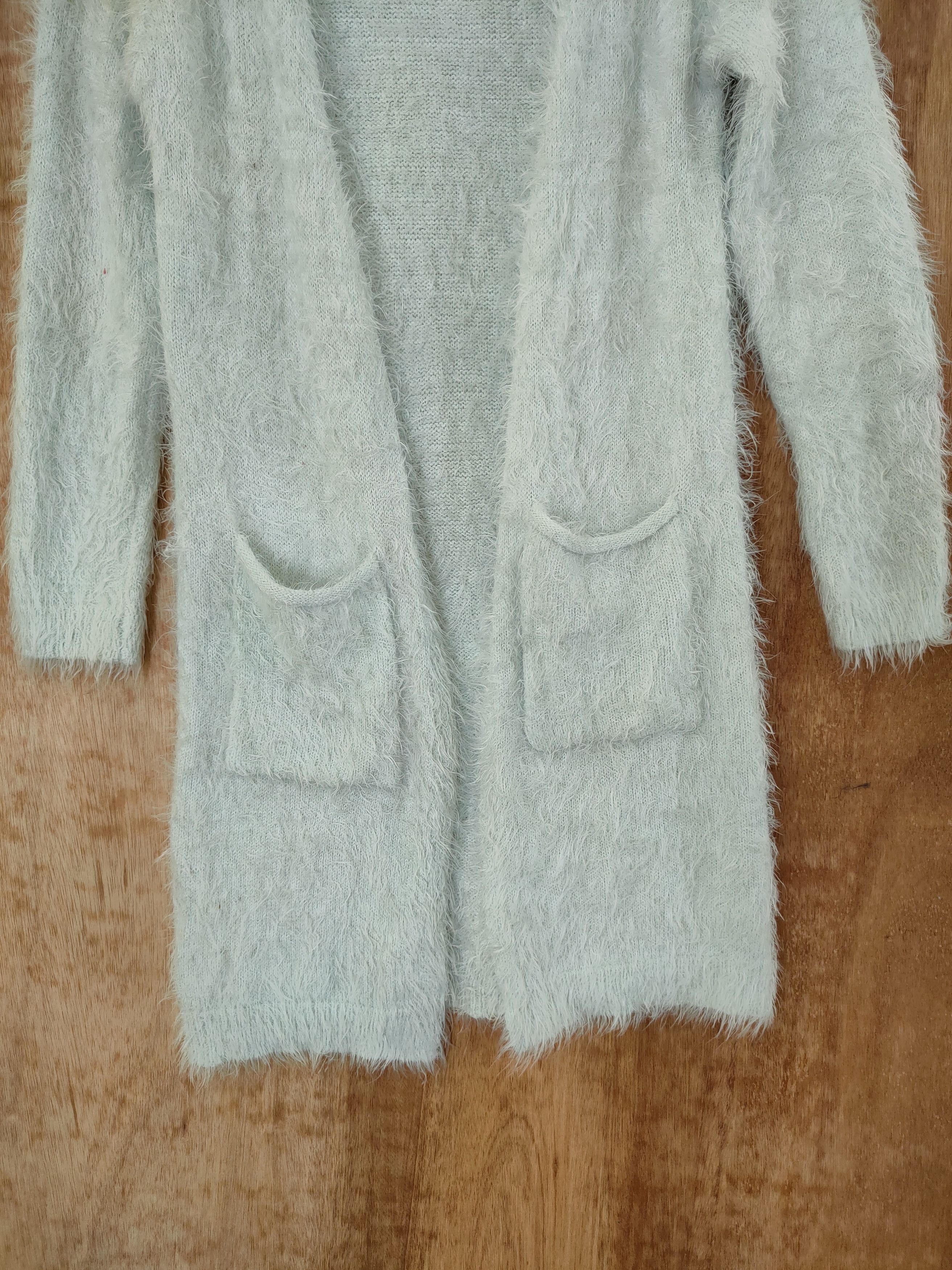 Homespun Knitwear × Japanese Brand DL Japan long cardigan knitwear fur mohair shaggy #46-586 Size M / US 6-8 / IT 42-44 - 2 Thumbnail
