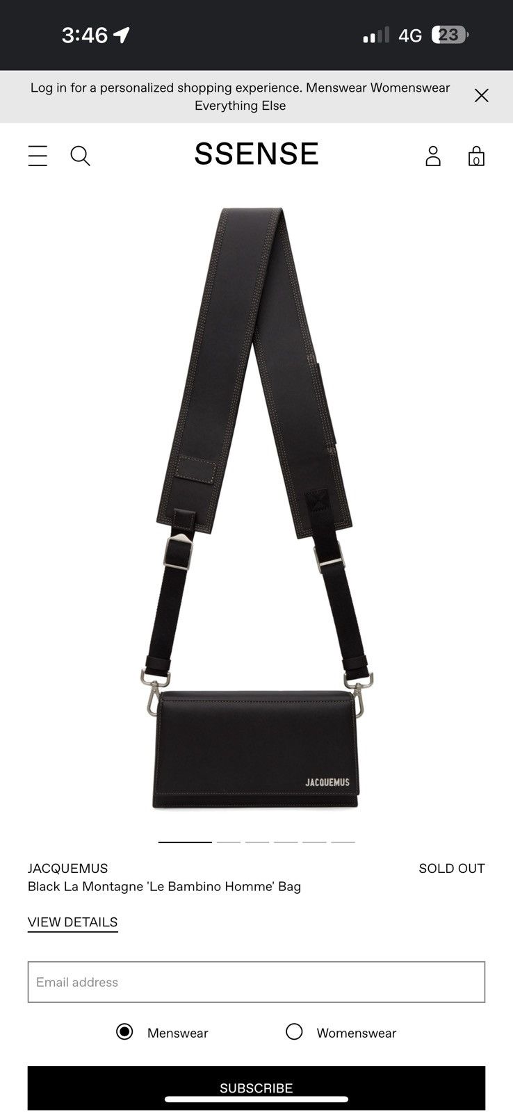 Jacquemus Jacquemus Le Bambino homme flap crossbody bag Grailed