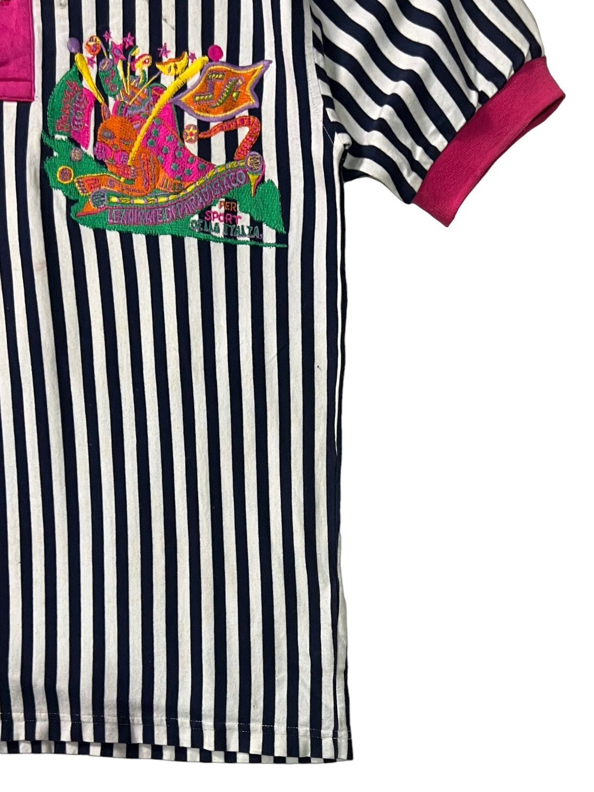 Vintage VTG 90s SENO FICH VIVIDO MILANO ITALY EMBROIDERED BIG LOGO Size US S / EU 44-46 / 1 - 4 Thumbnail