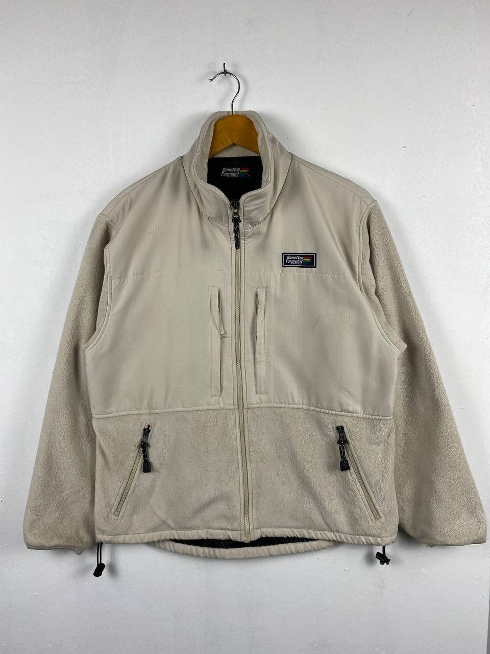 image of Avant Garde x United Colors Of Benetton Benetton Formula One Fleece Jacket Nice Design in Cream (Si