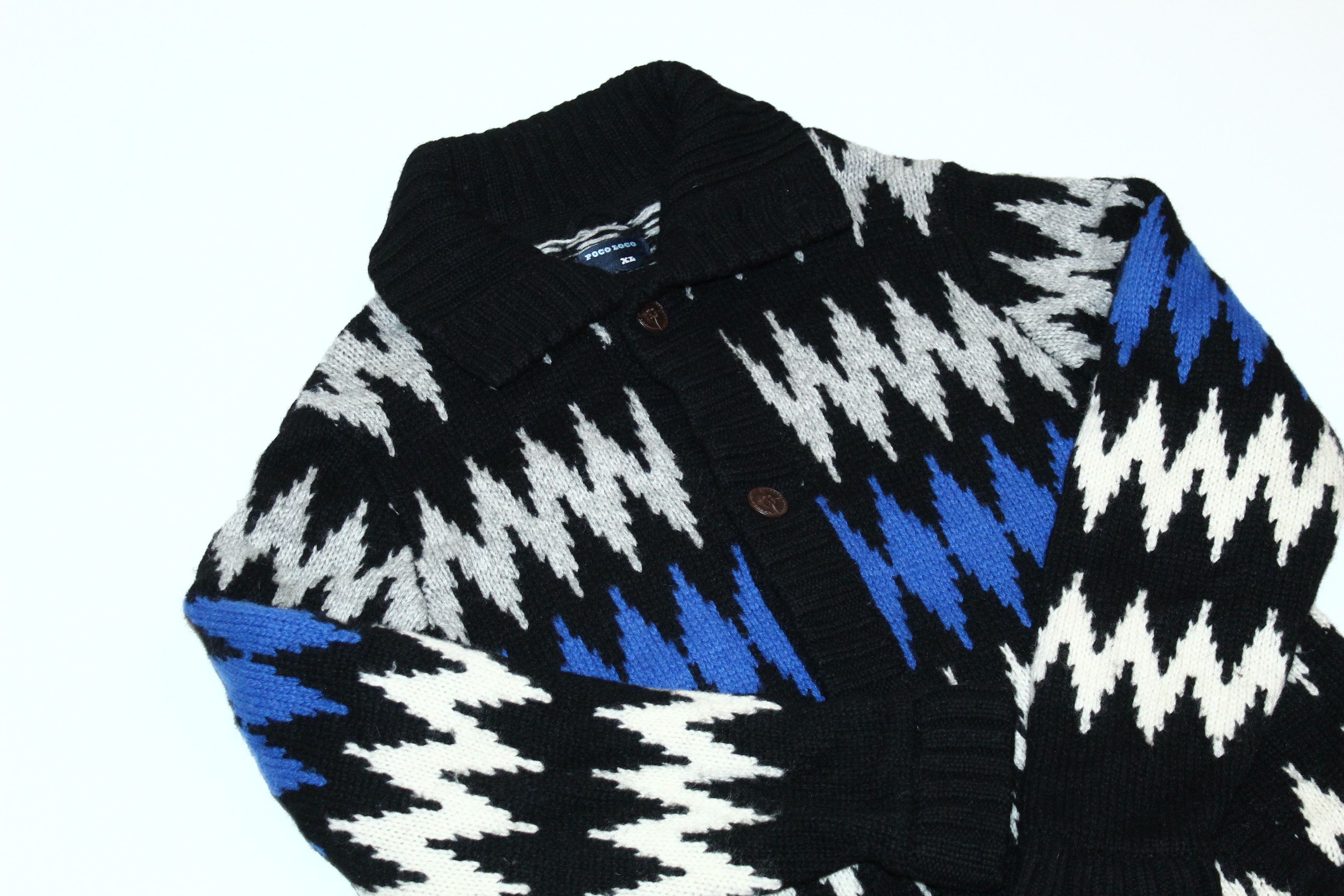 Pendleton AW'93 Poco Loco Plaspen Cowichan Knit Cardigan Size US XXL / EU 58 / 5 - 3 Thumbnail