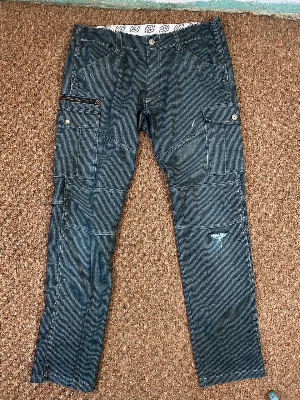 Dickies vintage dickies cargo pants hickory stripe distressed Size US 35 - 1 Thumbnail