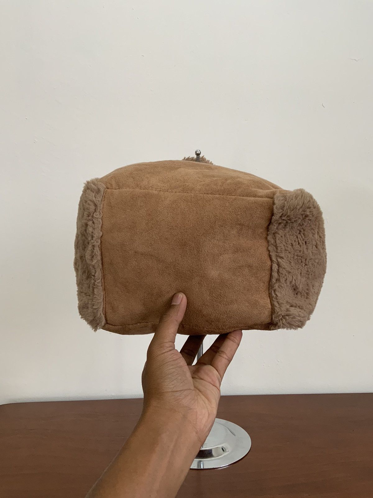 Japanese Brand Shoo La Rue Leather Fur Tote Bag Size ONE SIZE - 5 Thumbnail