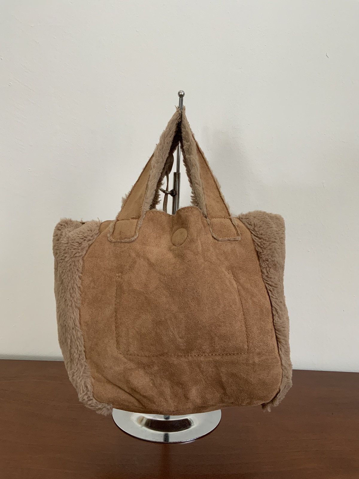 Japanese Brand Shoo La Rue Leather Fur Tote Bag Size ONE SIZE - 6 Thumbnail