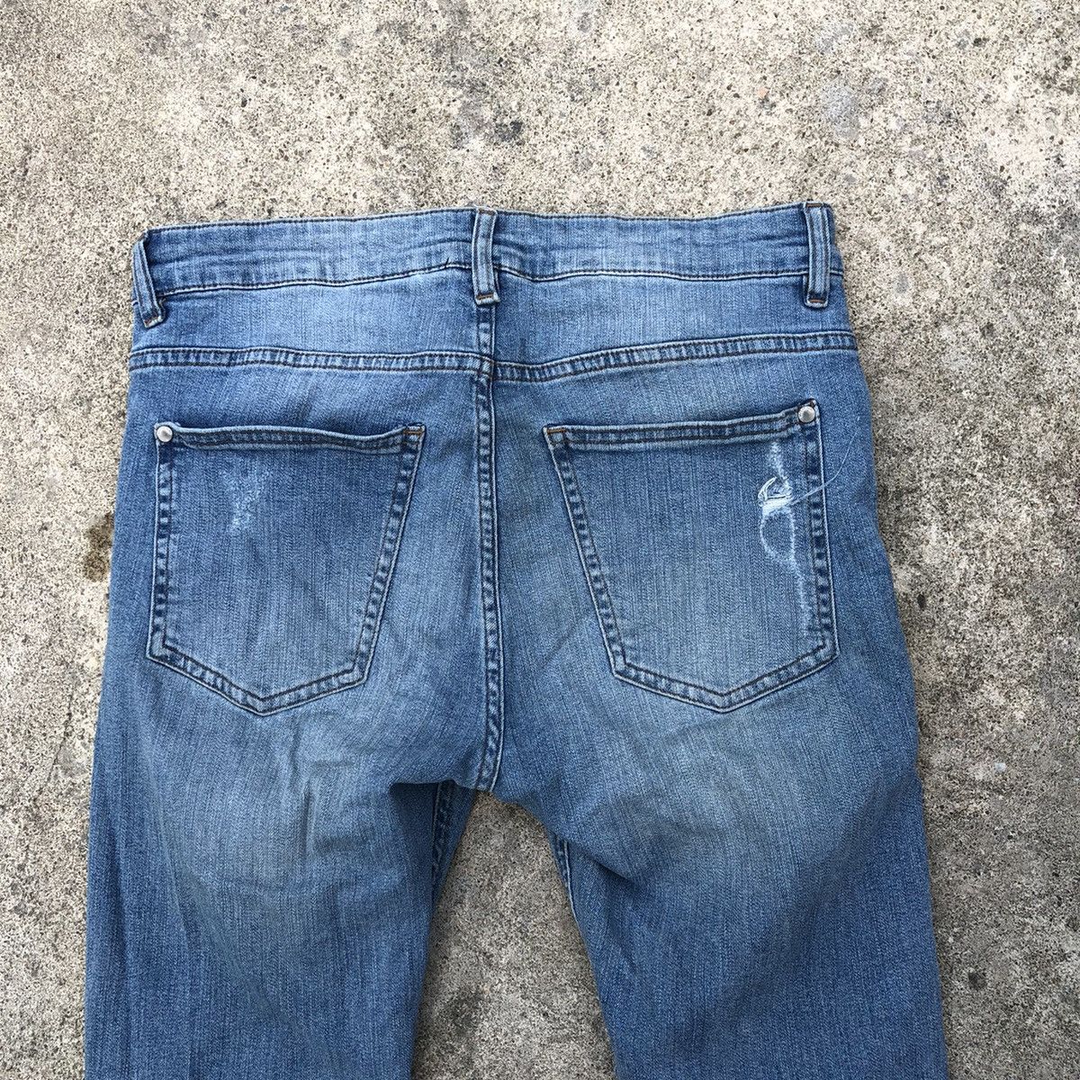 H&M × Japanese Brand 🔥Thrash🔥H&M Stone Was Rips Skinny Denim Jeans Size US 30 / EU 46 - 5 Thumbnail