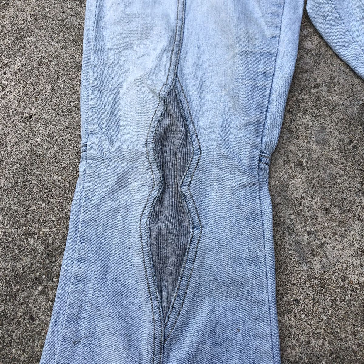 Japanese Brand 🔥Rare🔥🇯🇵Hit Project Corduroy Patchwork Boot Cut Denim Pants Size US 29 - 7 Thumbnail