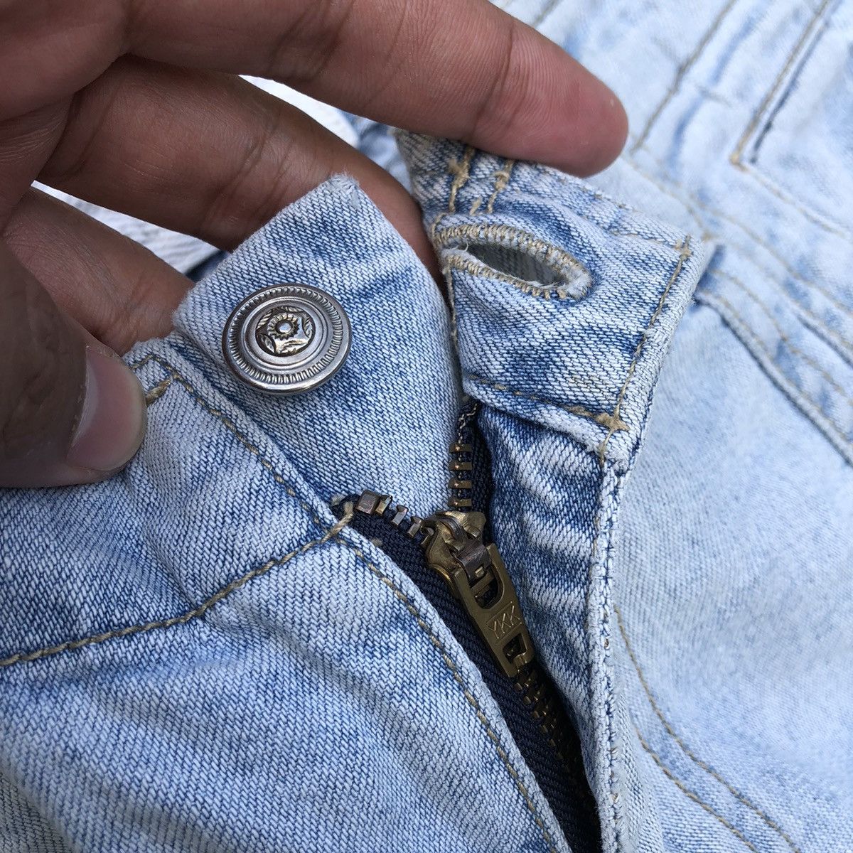 Japanese Brand 🔥Rare🔥🇯🇵Hit Project Corduroy Patchwork Boot Cut Denim Pants Size US 29 - 13 Thumbnail