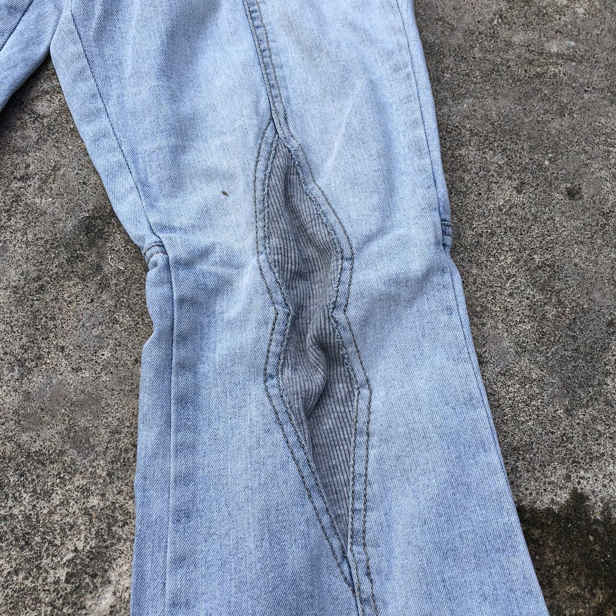 Japanese Brand 🔥Rare🔥🇯🇵Hit Project Corduroy Patchwork Boot Cut Denim Pants Size US 29 - 8 Thumbnail