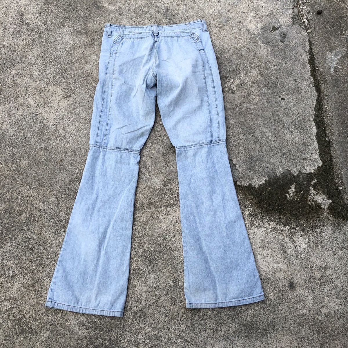 Japanese Brand 🔥Rare🔥🇯🇵Hit Project Corduroy Patchwork Boot Cut Denim Pants Size US 29 - 4 Thumbnail