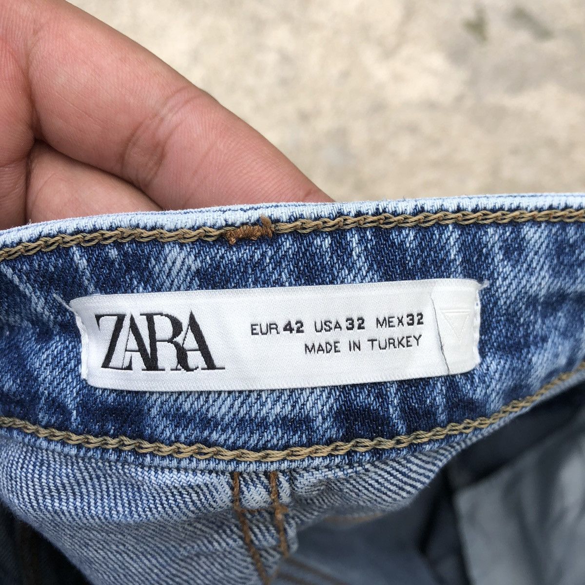 Zara 🔥Rare🔥ZARA Splash Mural Paint Rips Skinny Denim Jeans Size US 30 / EU 46 - 14 Thumbnail