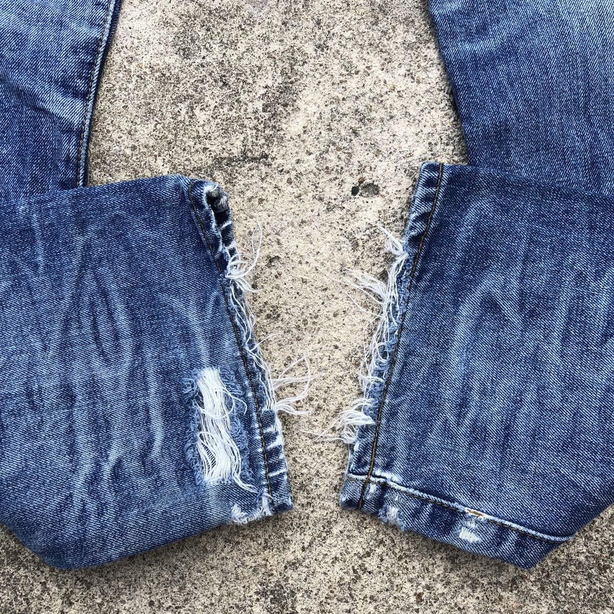 Designer × Japanese Brand 🔥Rare🔥Lot 808 Billvan Stoned Wash Rips Distress Denim Jeans Size US 33 - 8 Thumbnail