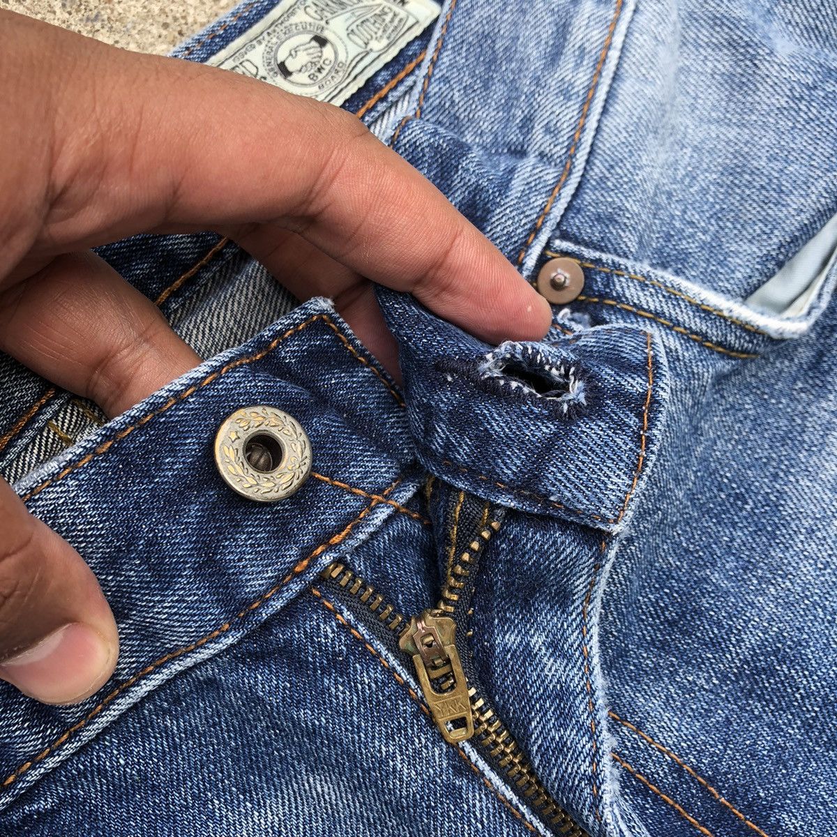 Designer × Japanese Brand 🔥Rare🔥Lot 808 Billvan Stoned Wash Rips Distress Denim Jeans Size US 33 - 11 Thumbnail