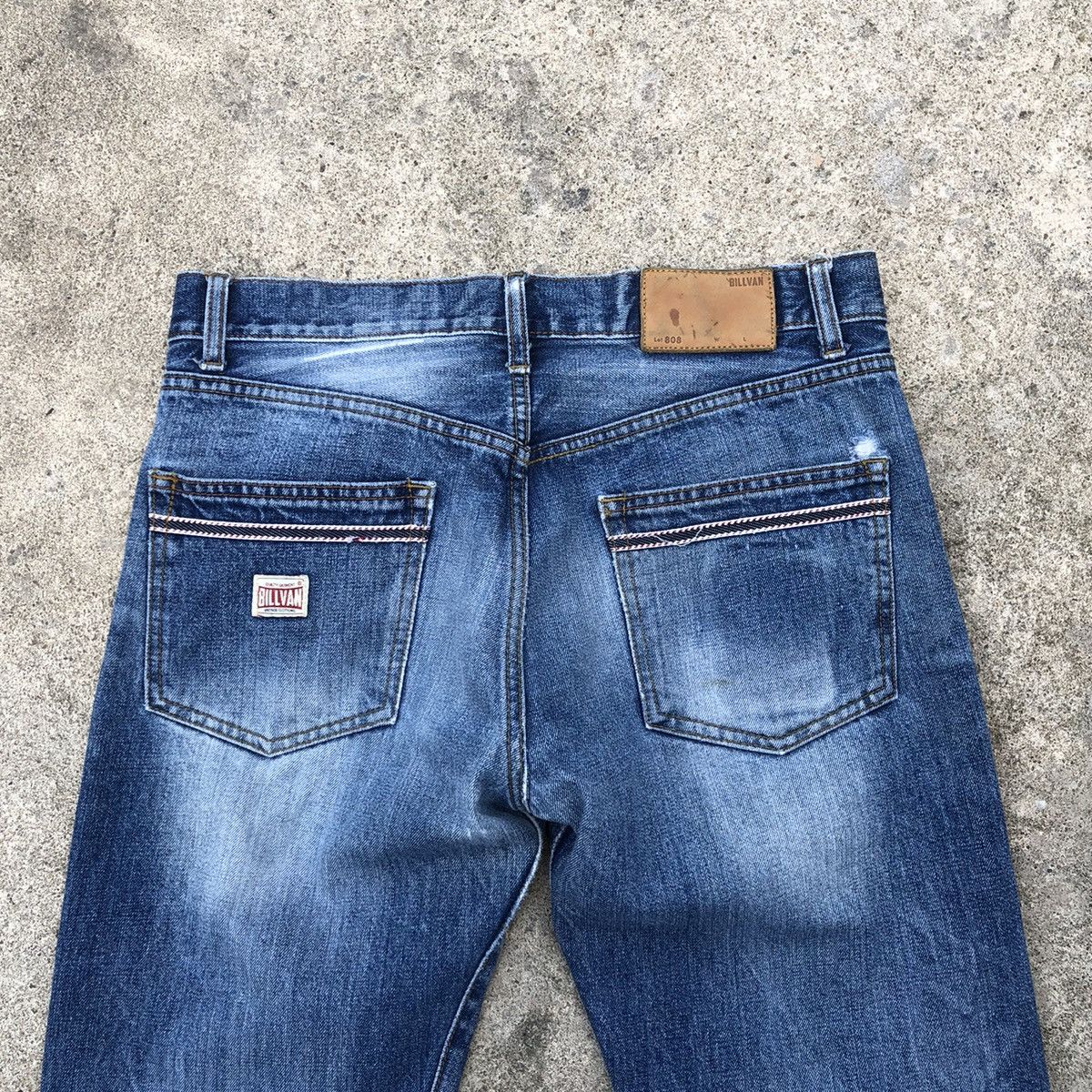 Designer × Japanese Brand 🔥Rare🔥Lot 808 Billvan Stoned Wash Rips Distress Denim Jeans Size US 33 - 5 Thumbnail