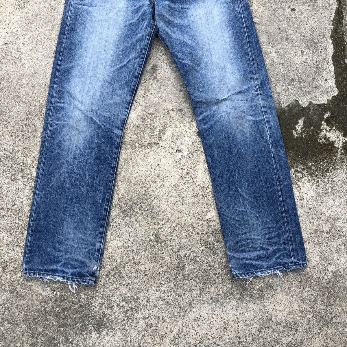 Designer × Japanese Brand 🔥Rare🔥Lot 808 Billvan Stoned Wash Rips Distress Denim Jeans Size US 33 - 3 Thumbnail