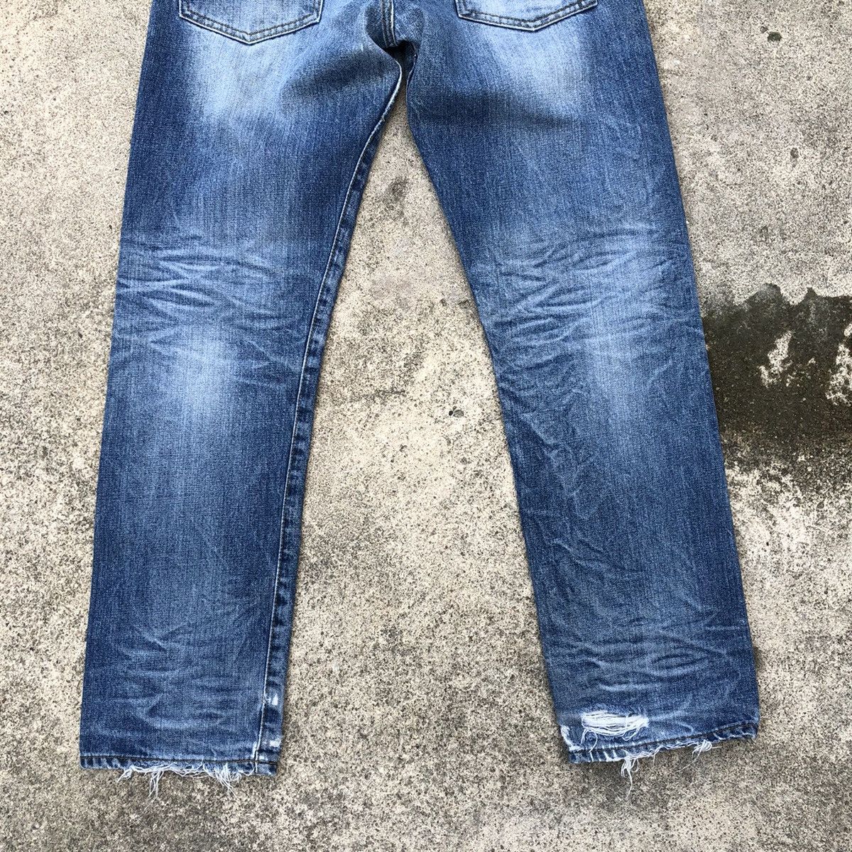 Designer × Japanese Brand 🔥Rare🔥Lot 808 Billvan Stoned Wash Rips Distress Denim Jeans Size US 33 - 6 Thumbnail