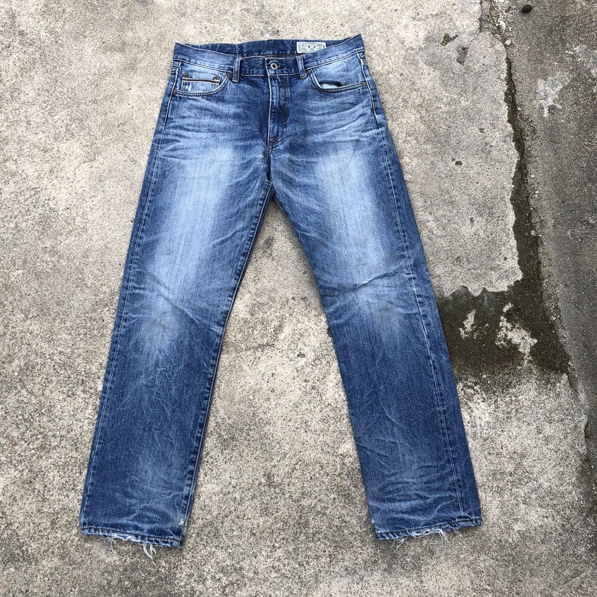 Designer × Japanese Brand 🔥Rare🔥Lot 808 Billvan Stoned Wash Rips Distress Denim Jeans Size US 33 - 1 Thumbnail