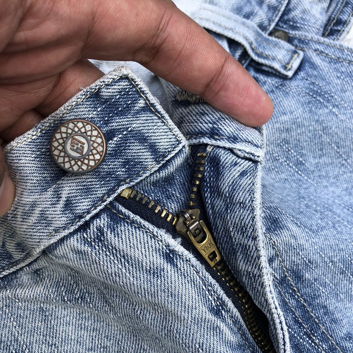 Enyce × Japanese Brand 🔥Rare🔥🇯🇵Enyce Stone Wash Rips Distress Relaxed Denim Jeans Size US 34 / EU 50 - 15 Thumbnail