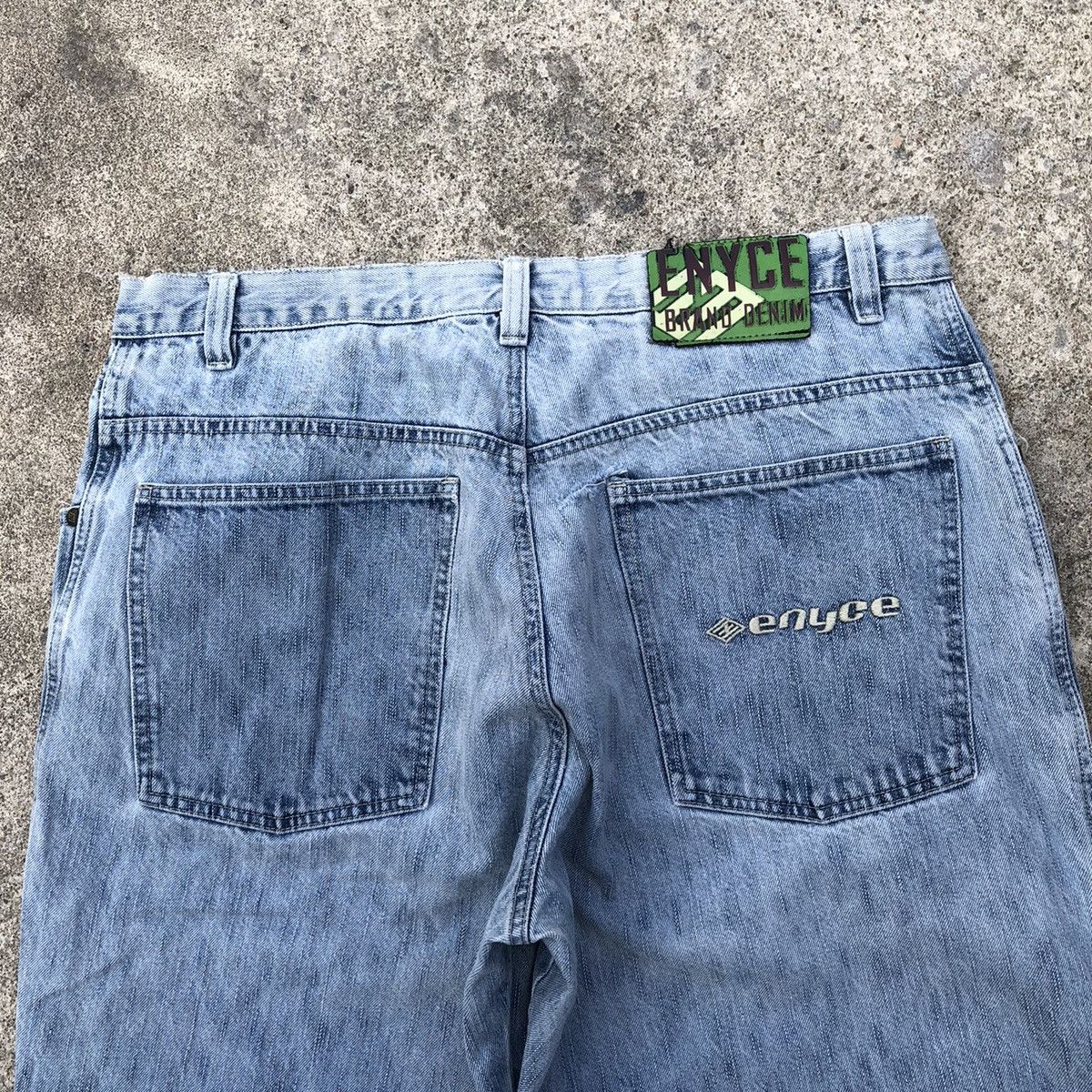 Enyce × Japanese Brand 🔥Rare🔥🇯🇵Enyce Stone Wash Rips Distress Relaxed Denim Jeans Size US 34 / EU 50 - 5 Thumbnail