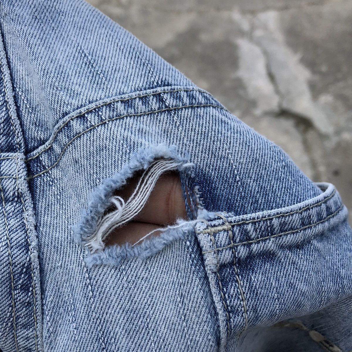 Enyce × Japanese Brand 🔥Rare🔥🇯🇵Enyce Stone Wash Rips Distress Relaxed Denim Jeans Size US 34 / EU 50 - 10 Thumbnail