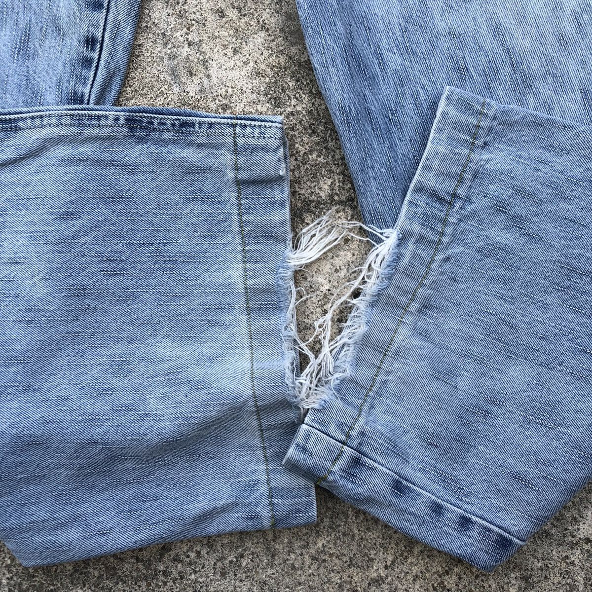 Enyce × Japanese Brand 🔥Rare🔥🇯🇵Enyce Stone Wash Rips Distress Relaxed Denim Jeans Size US 34 / EU 50 - 8 Thumbnail