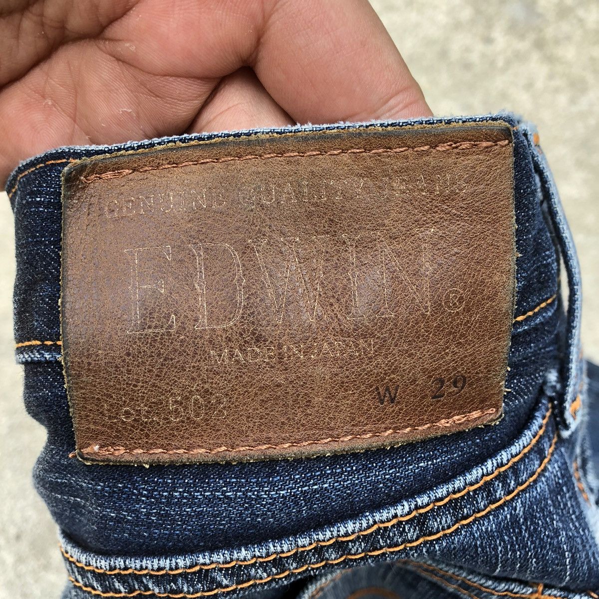 Edwin 🔥Rare🔥🇯🇵Edwin 502 Stoned Wash Rips Distress Denim Jeans Size US 30 / EU 46 - 15 Thumbnail