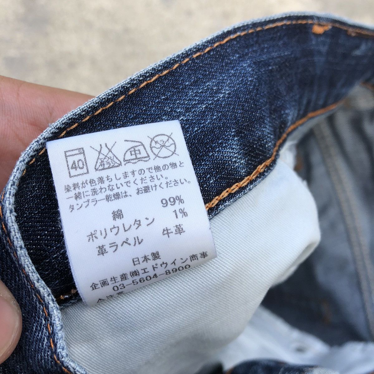 Edwin 🔥Rare🔥🇯🇵Edwin 502 Stoned Wash Rips Distress Denim Jeans Size US 30 / EU 46 - 14 Thumbnail