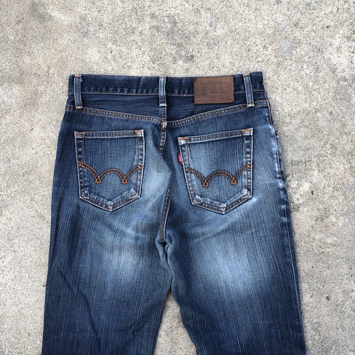 Edwin 🔥Rare🔥🇯🇵Edwin 502 Stoned Wash Rips Distress Denim Jeans Size US 30 / EU 46 - 5 Thumbnail