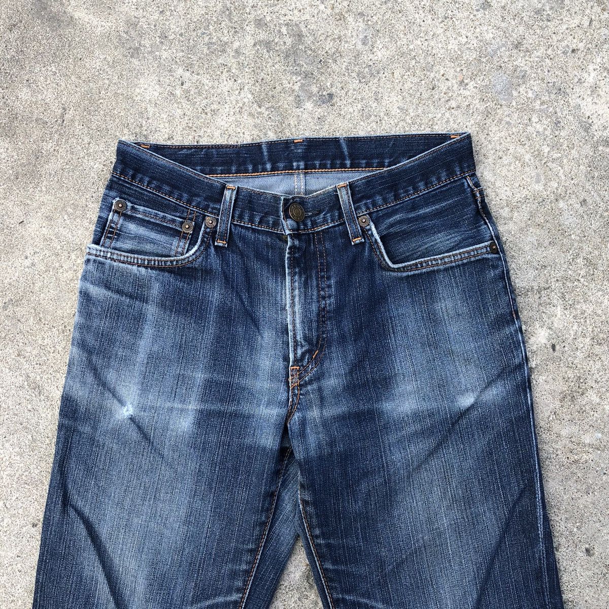 Edwin 🔥Rare🔥🇯🇵Edwin 502 Stoned Wash Rips Distress Denim Jeans Size US 30 / EU 46 - 2 Thumbnail