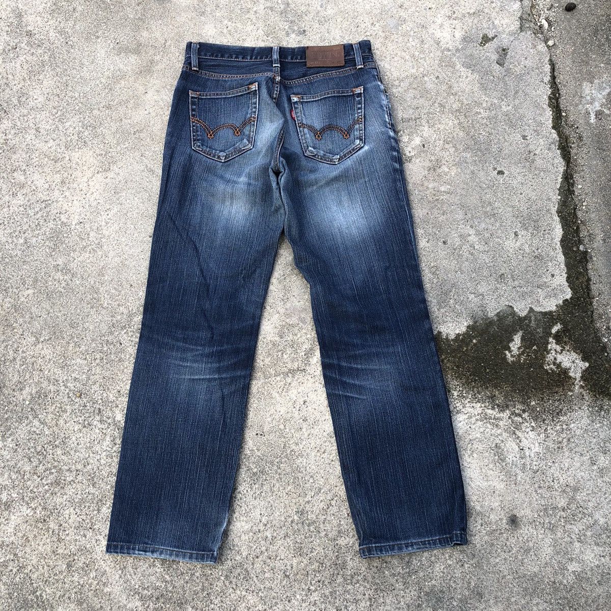Edwin 🔥Rare🔥🇯🇵Edwin 502 Stoned Wash Rips Distress Denim Jeans Size US 30 / EU 46 - 4 Thumbnail