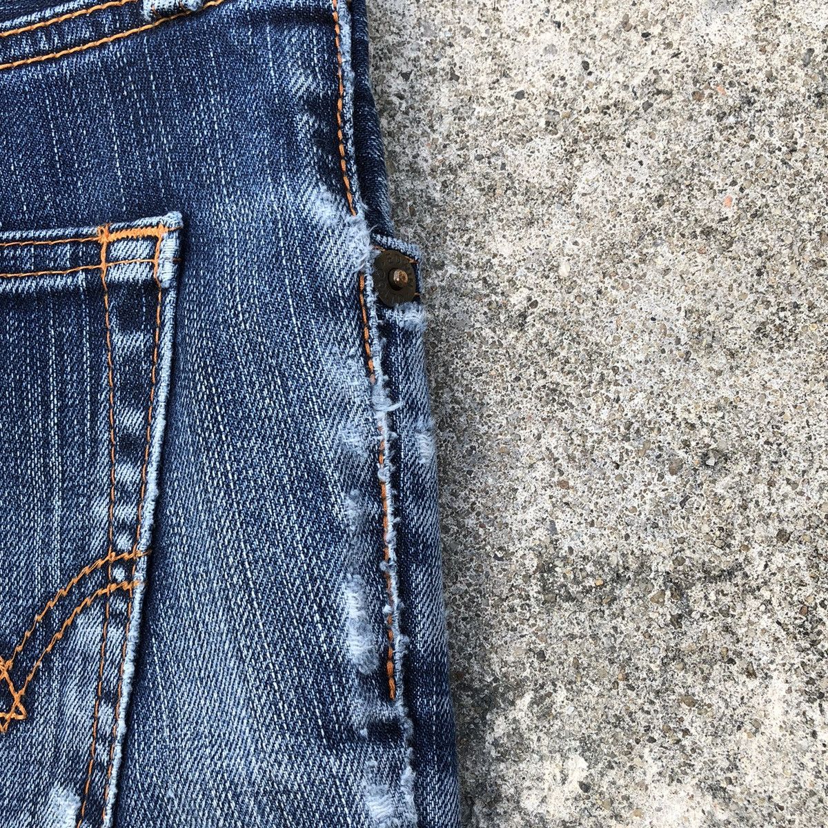 Edwin 🔥Rare🔥🇯🇵Edwin 502 Stoned Wash Rips Distress Denim Jeans Size US 30 / EU 46 - 10 Thumbnail