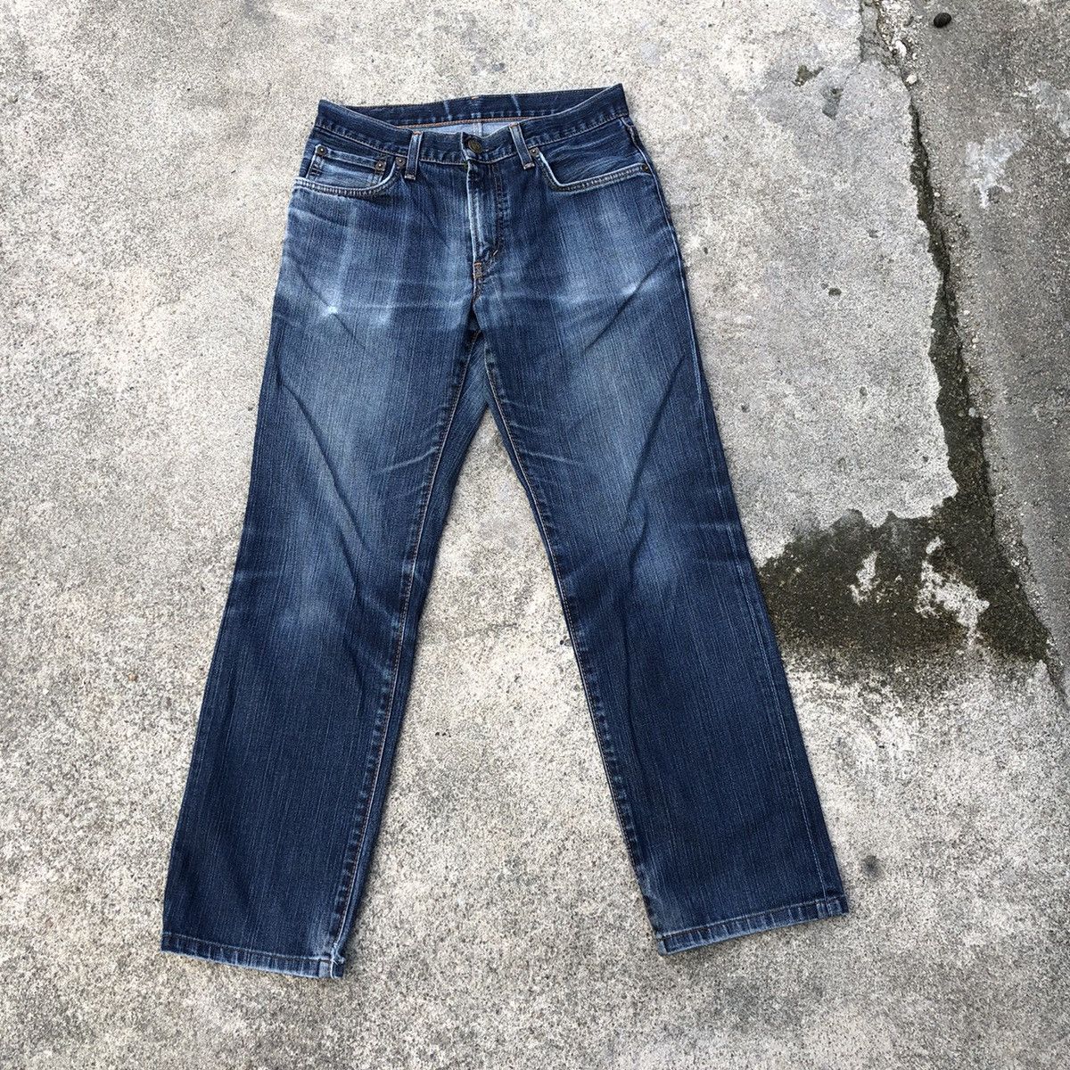Edwin 🔥Rare🔥🇯🇵Edwin 502 Stoned Wash Rips Distress Denim Jeans Size US 30 / EU 46 - 1 Thumbnail