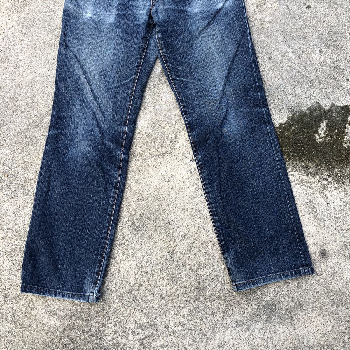 Edwin 🔥Rare🔥🇯🇵Edwin 502 Stoned Wash Rips Distress Denim Jeans Size US 30 / EU 46 - 3 Thumbnail
