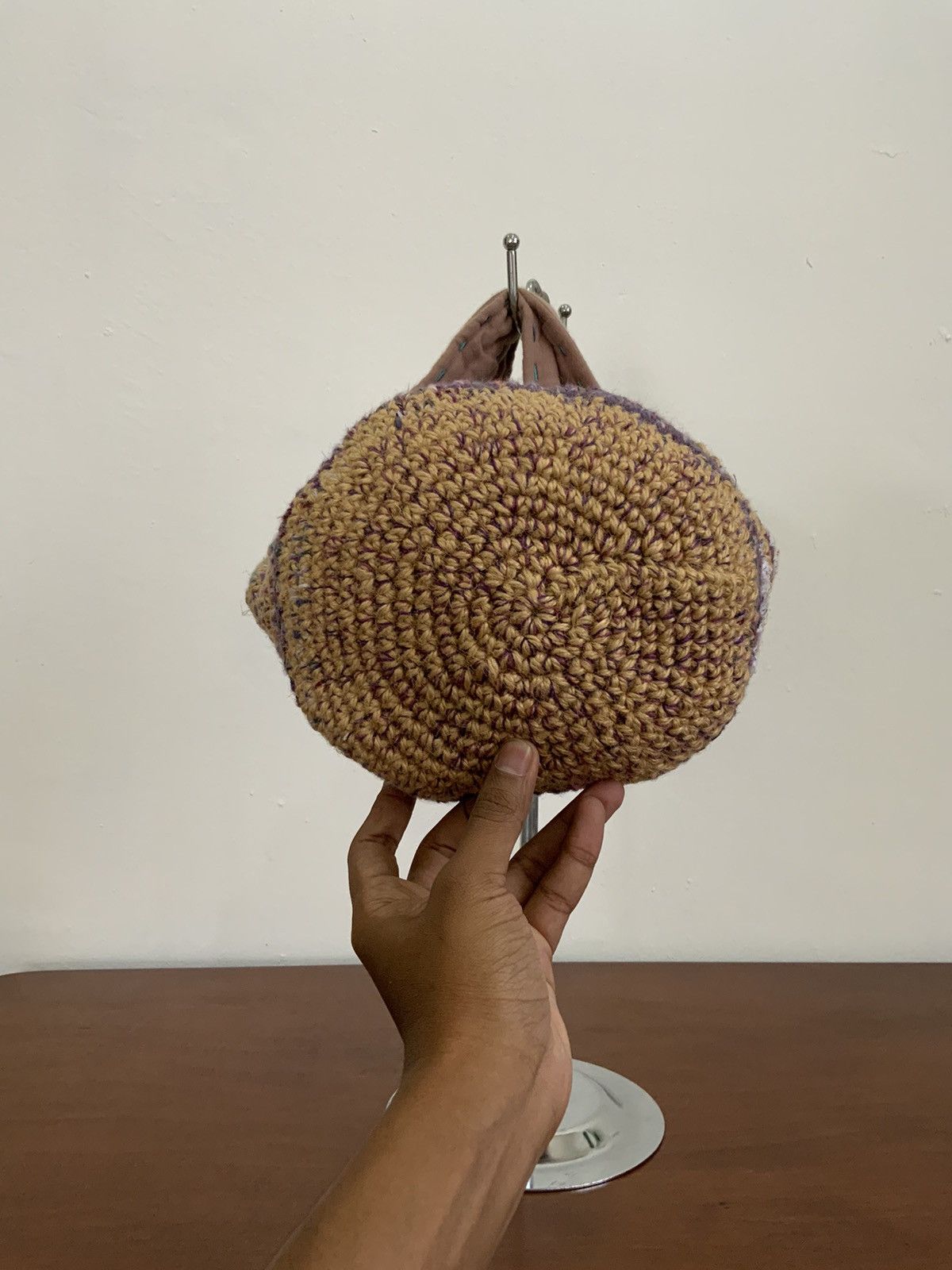 Vintage Handmade Knit Tote Bag Size ONE SIZE - 6 Thumbnail