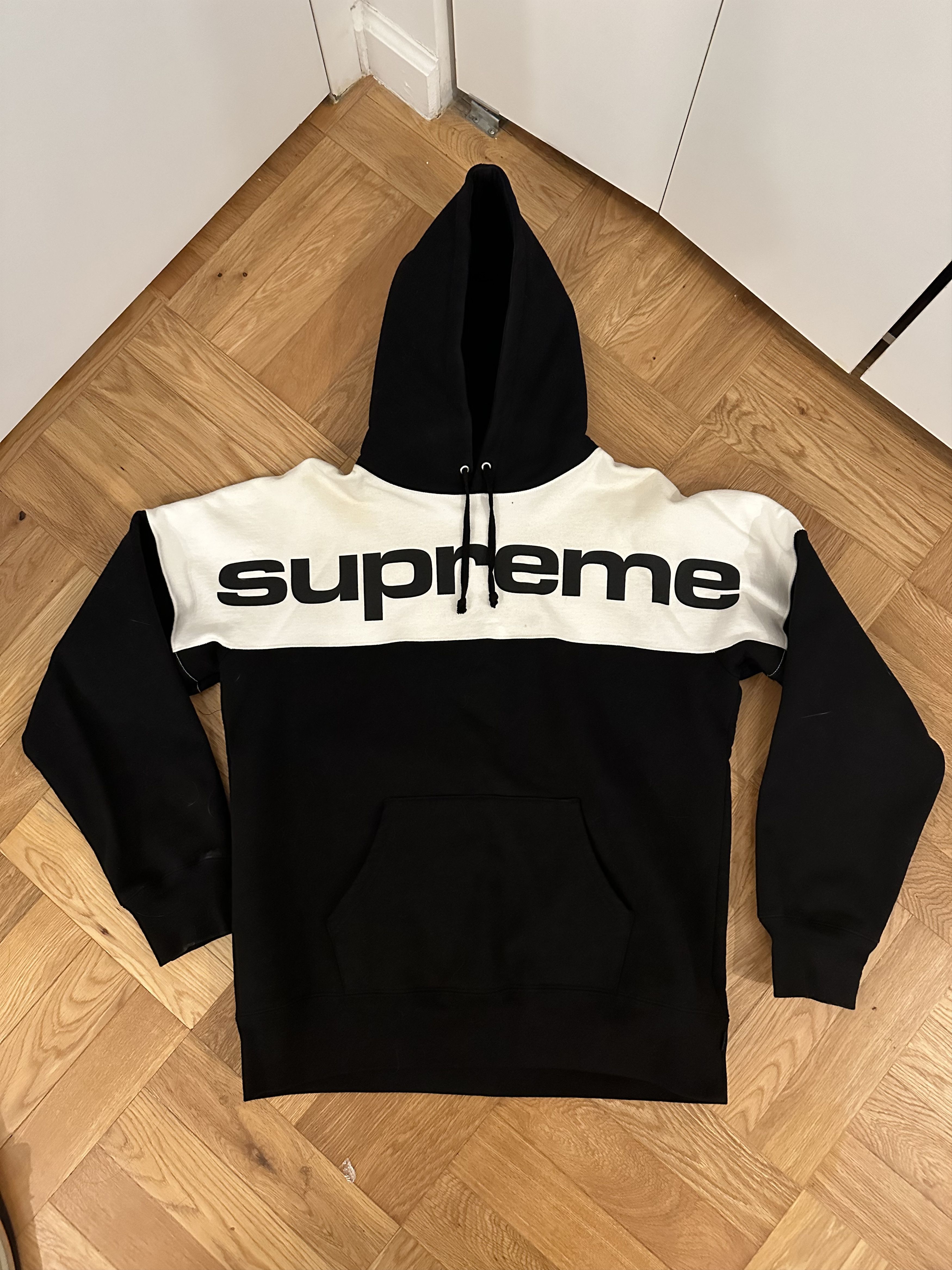 Supreme 2017AW Blocked Hooded Sweatshirtクリーニングで洗濯済み