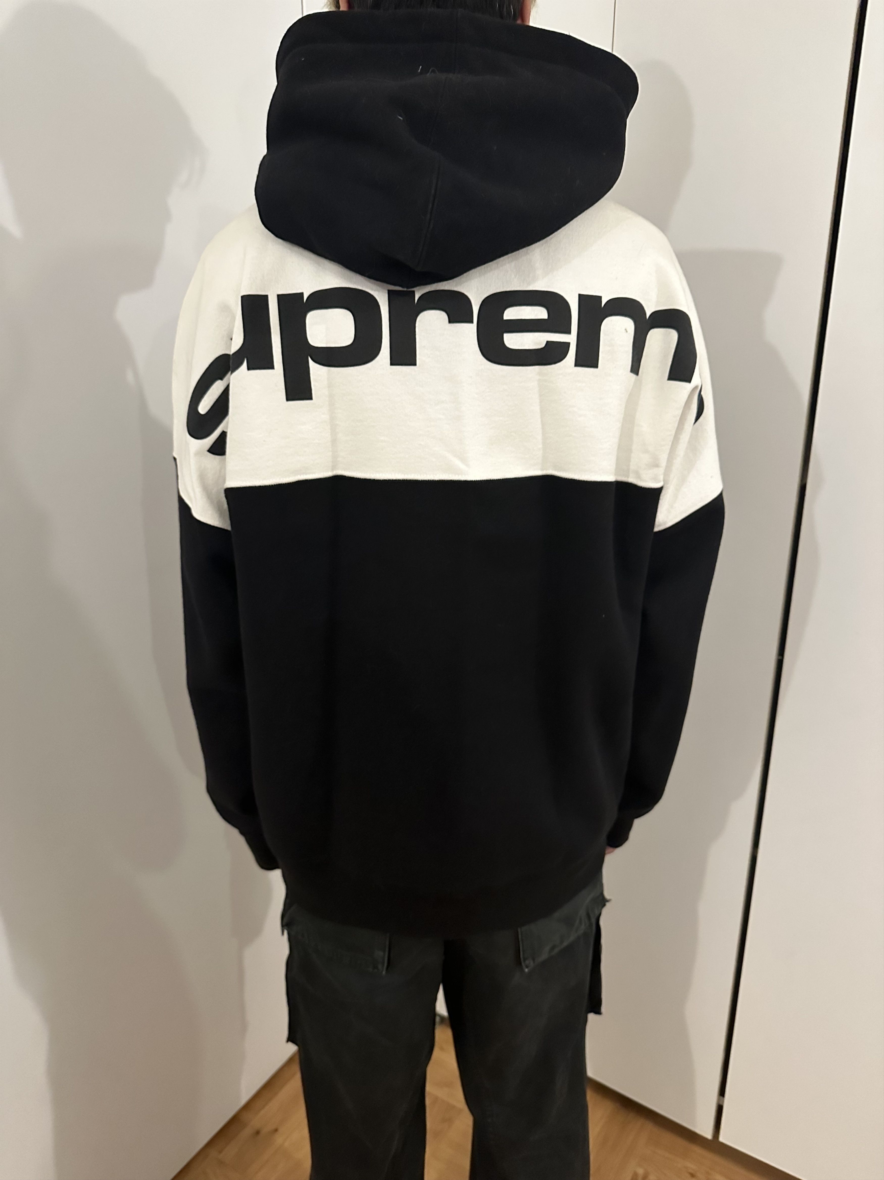 Supreme blocked hoodie on sale black