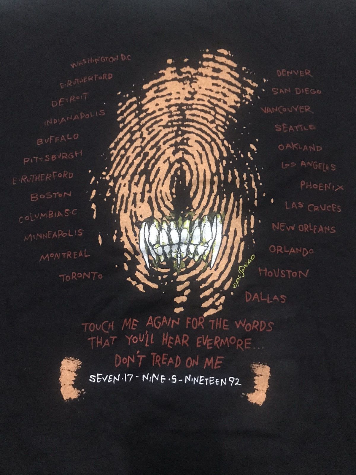 Band Tees × Metallica Metallica Pushead 1992 Size US XL / EU 56 / 4 - 4 Thumbnail