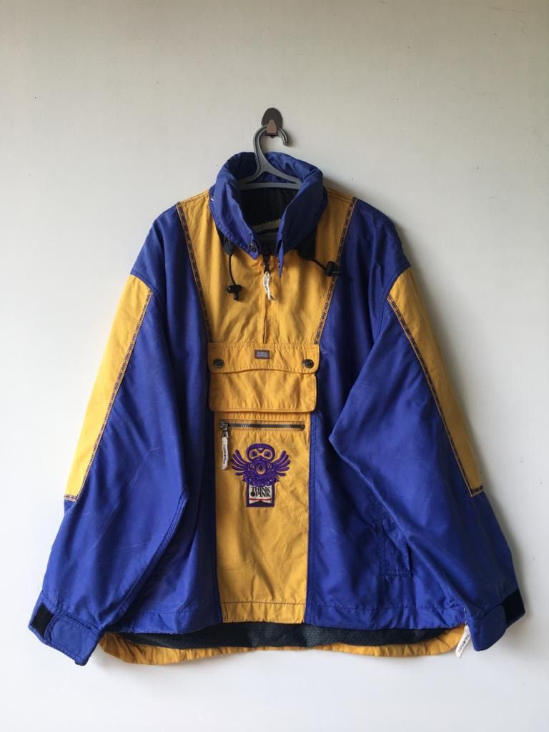 Japanese Brand Vintage Think pink x powwow Anorak colour block Jackets Size US L / EU 52-54 / 3 - 1 Thumbnail