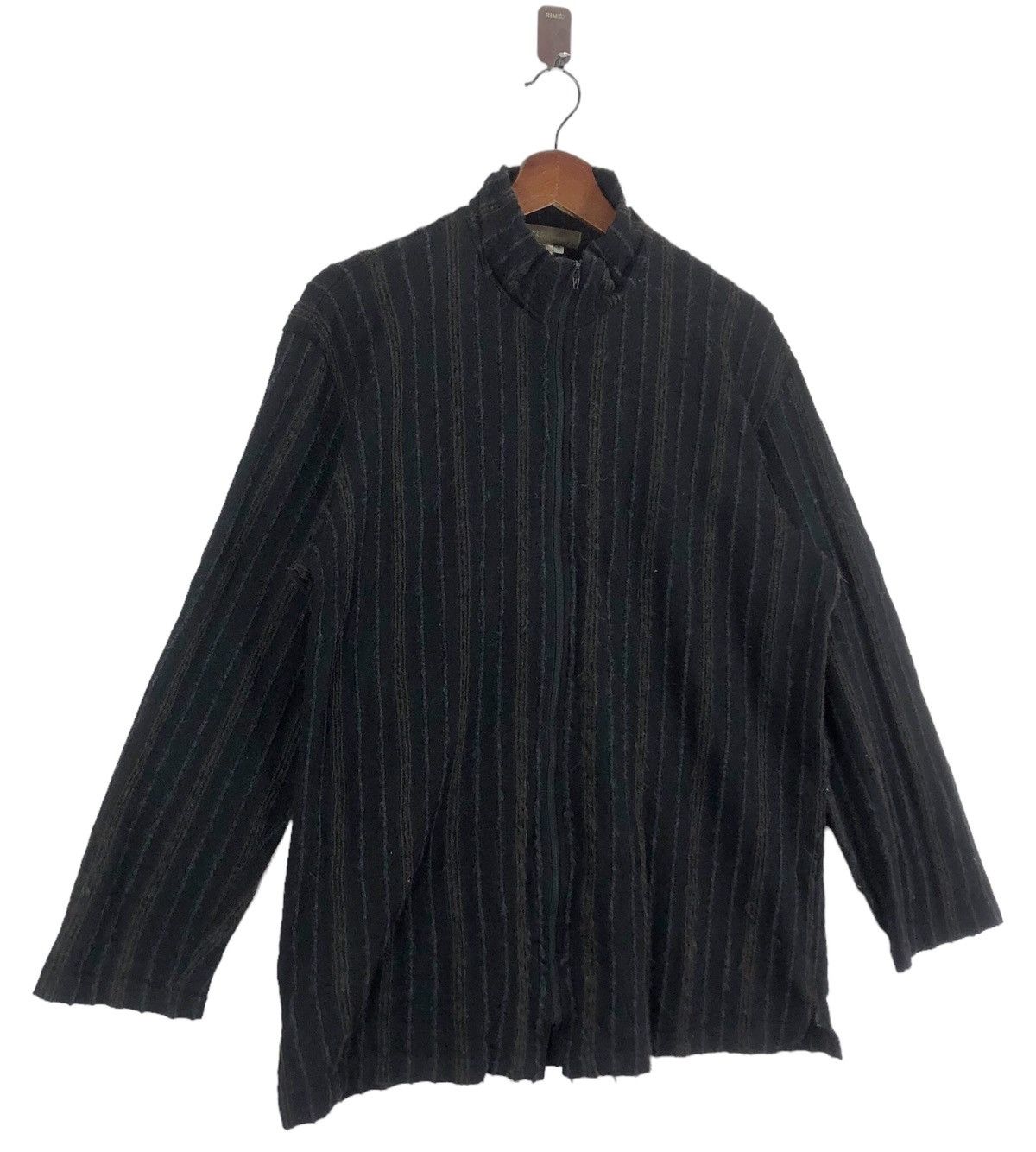 Yohji Yamamoto VINTAGE YOHJI YAMAMOTO Y’S FOR MEN STRIPE ZIPPER SWEATER Size US L / EU 52-54 / 3 - 2 Thumbnail