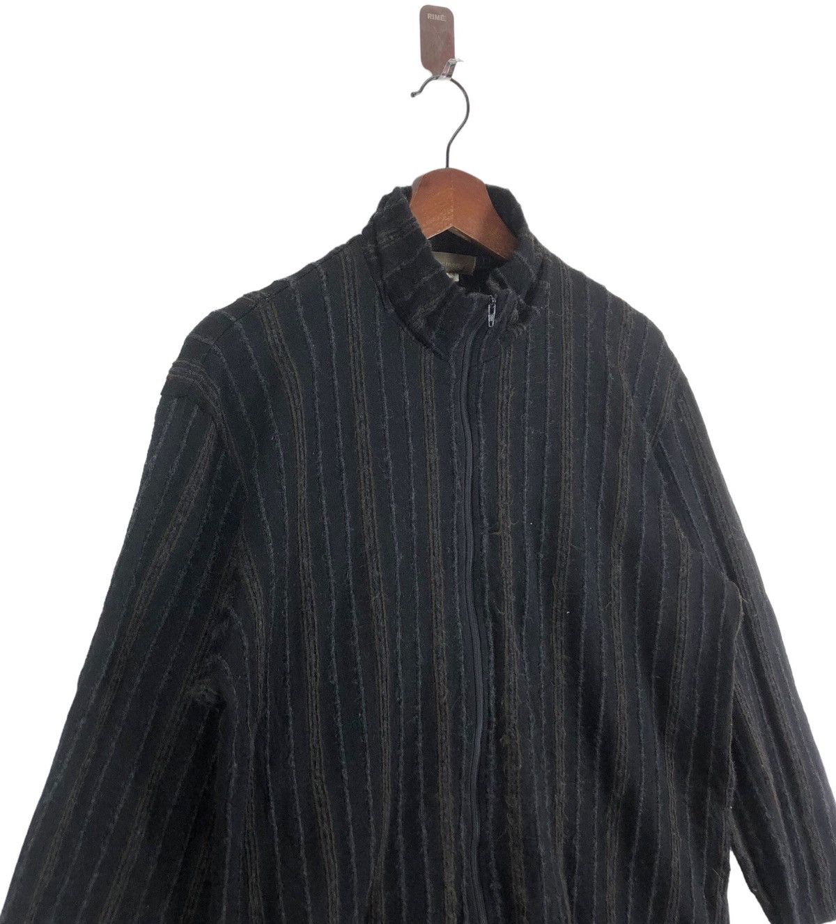 Yohji Yamamoto VINTAGE YOHJI YAMAMOTO Y’S FOR MEN STRIPE ZIPPER SWEATER Size US L / EU 52-54 / 3 - 3 Thumbnail