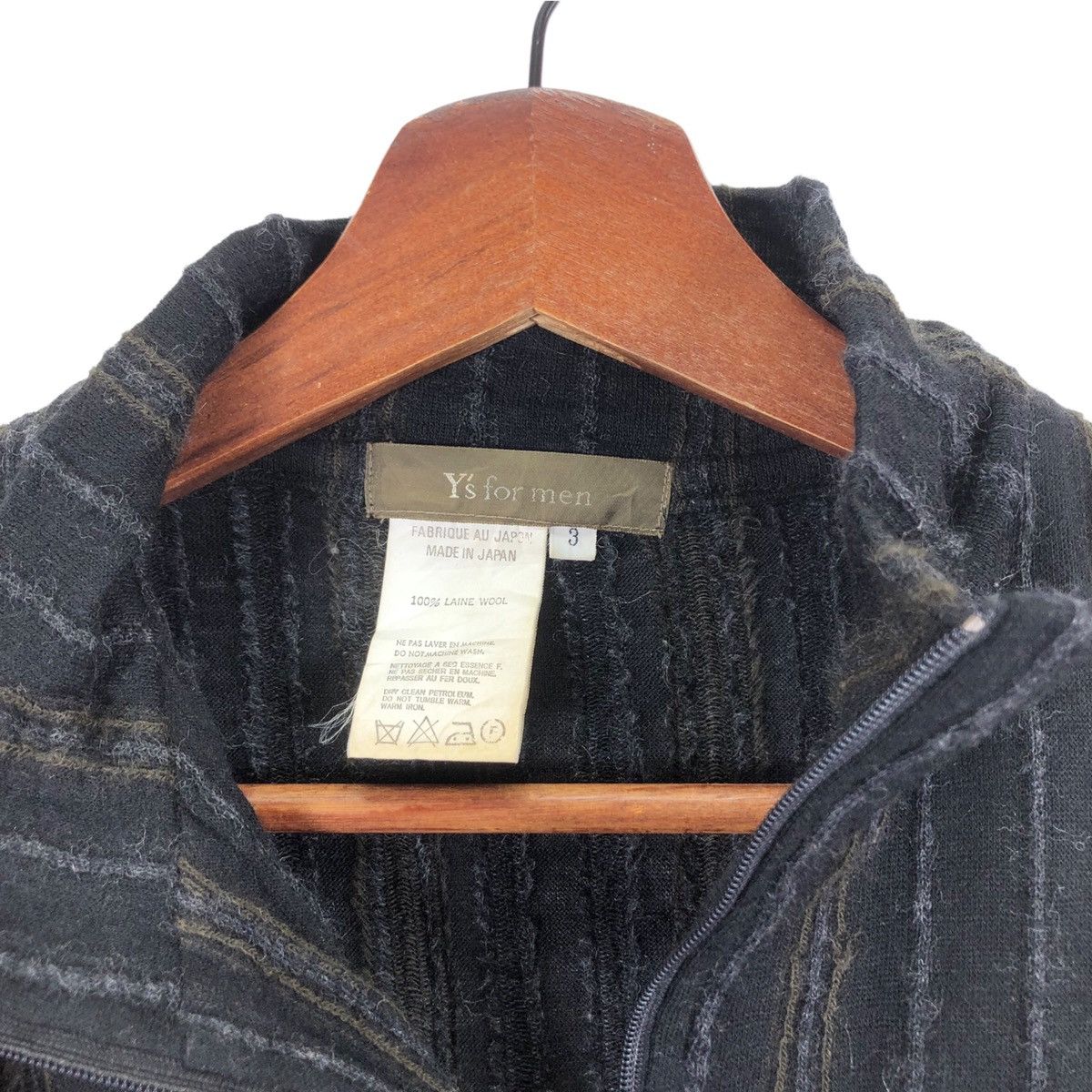 Yohji Yamamoto VINTAGE YOHJI YAMAMOTO Y’S FOR MEN STRIPE ZIPPER SWEATER Size US L / EU 52-54 / 3 - 5 Thumbnail