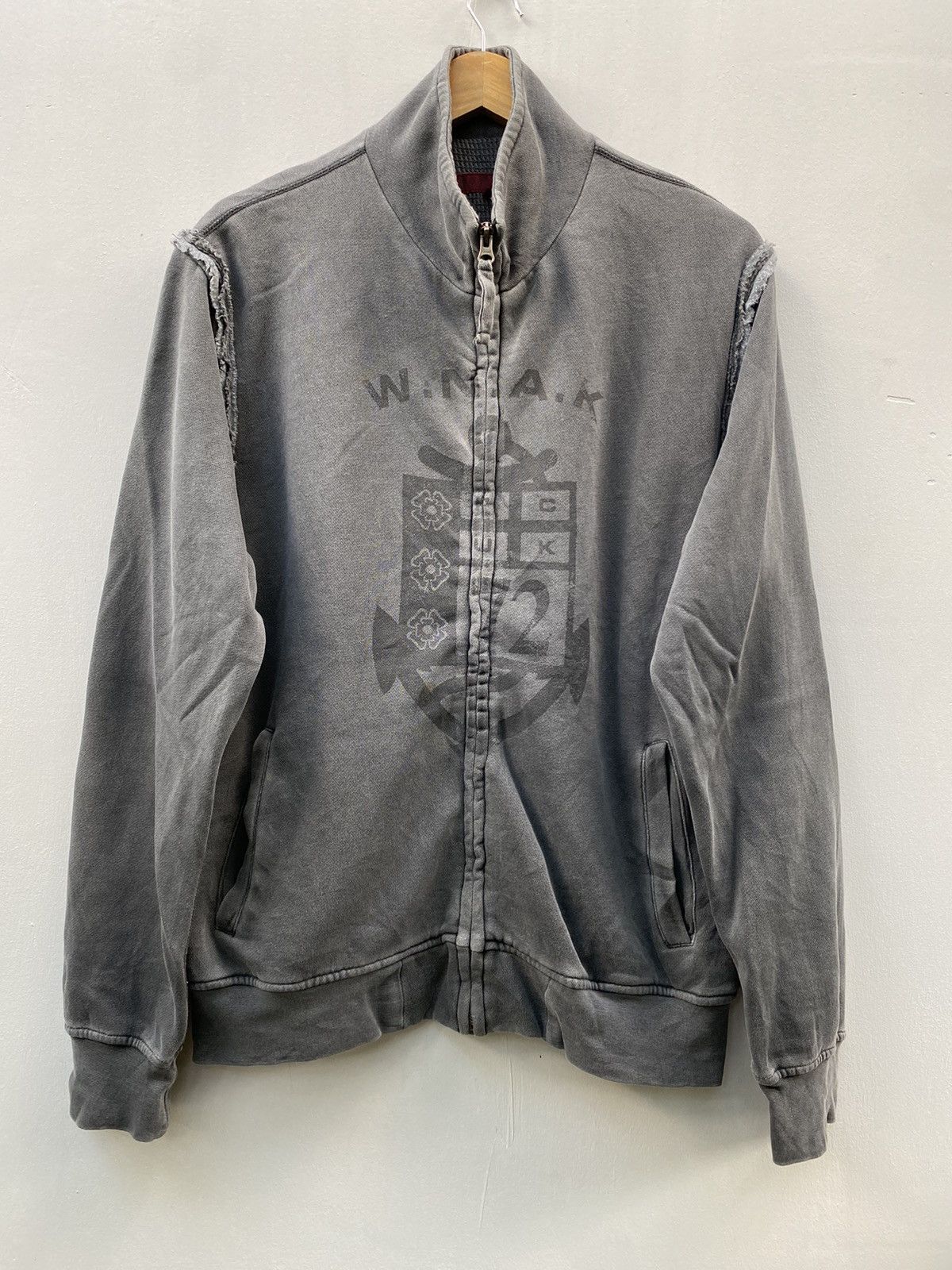 Distressed Fuck Jeans zip up Black Sweaters