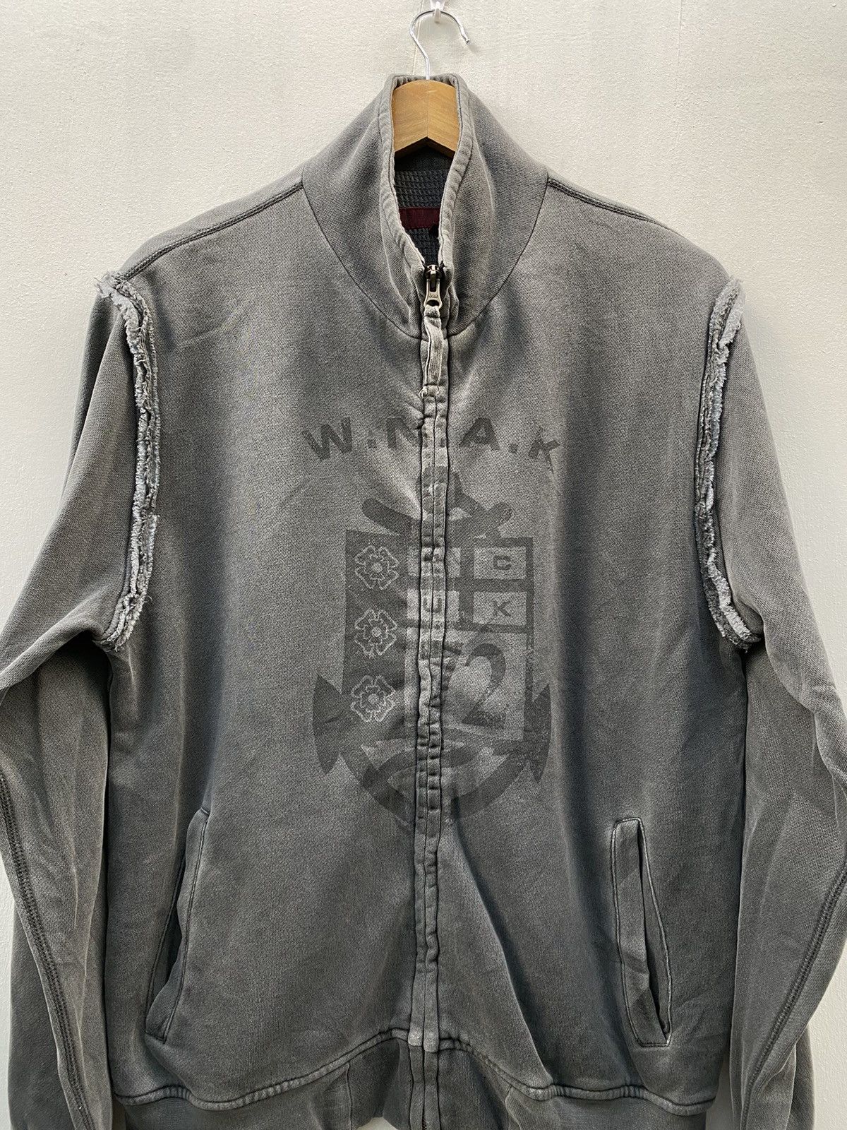 Distressed Fuck Jeans zip up Black Sweaters
