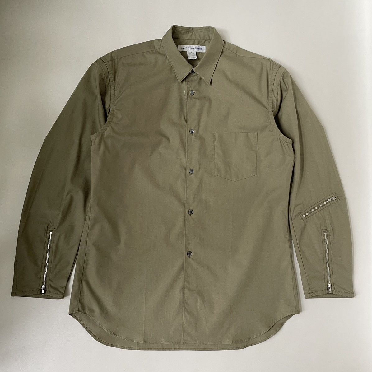 Comme des Garcons Biker Sleeve Cotton Shirt Size US M / EU 48-50 / 2 - 1 Thumbnail