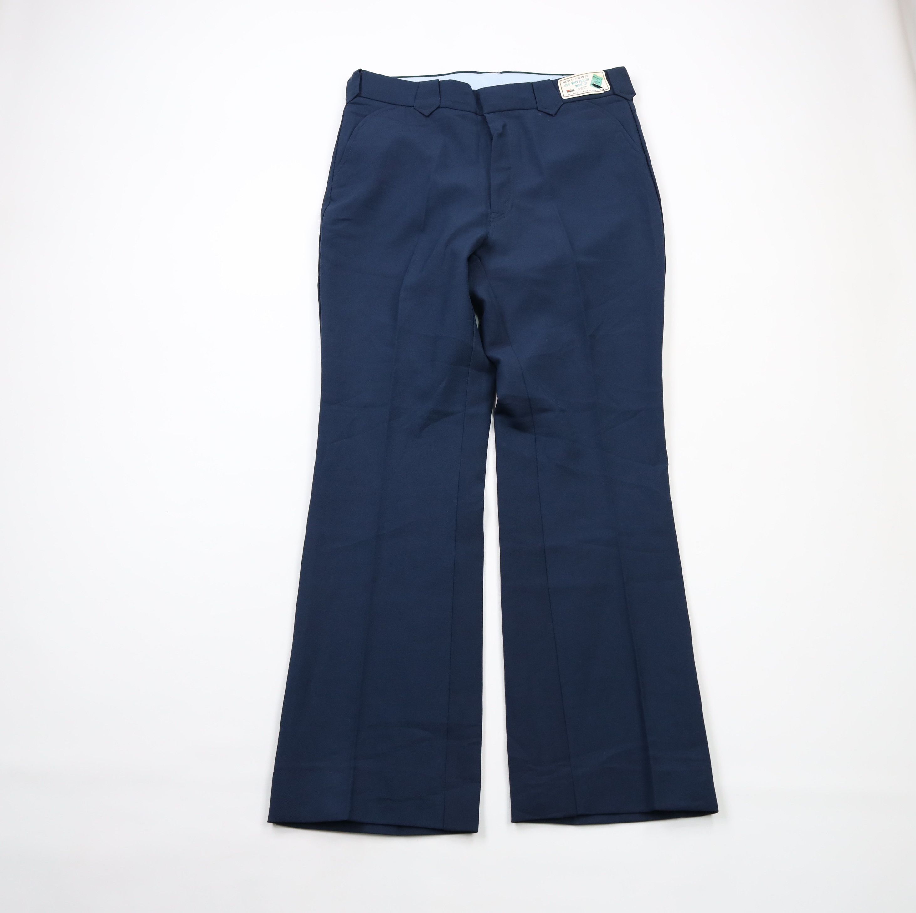 image of Nos Vintage 70's Streetwear Wide Leg Bell Bottoms Chino Pant in Blue, Men's (Size 36)