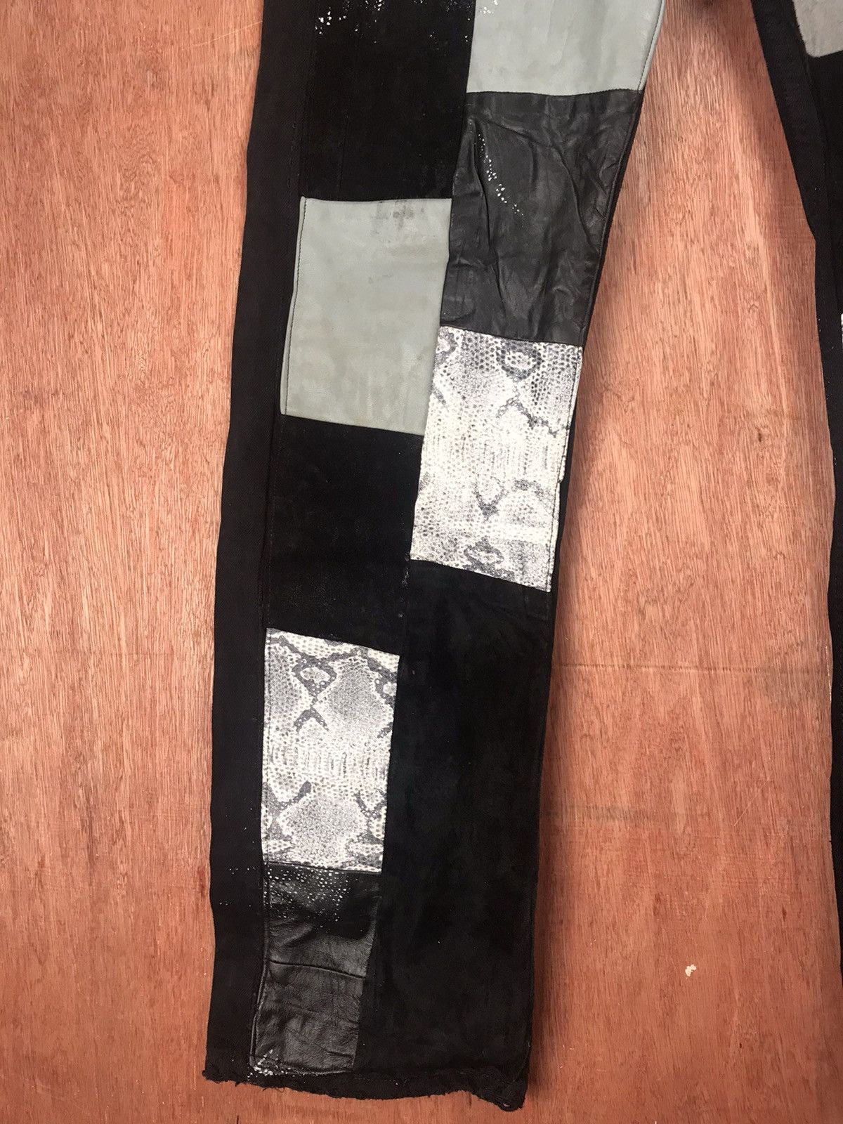 Levi's DLL Hippie Levis Black patchwork vintage Denim Pants #A2616 Size US 32 / EU 48 - 7 Thumbnail