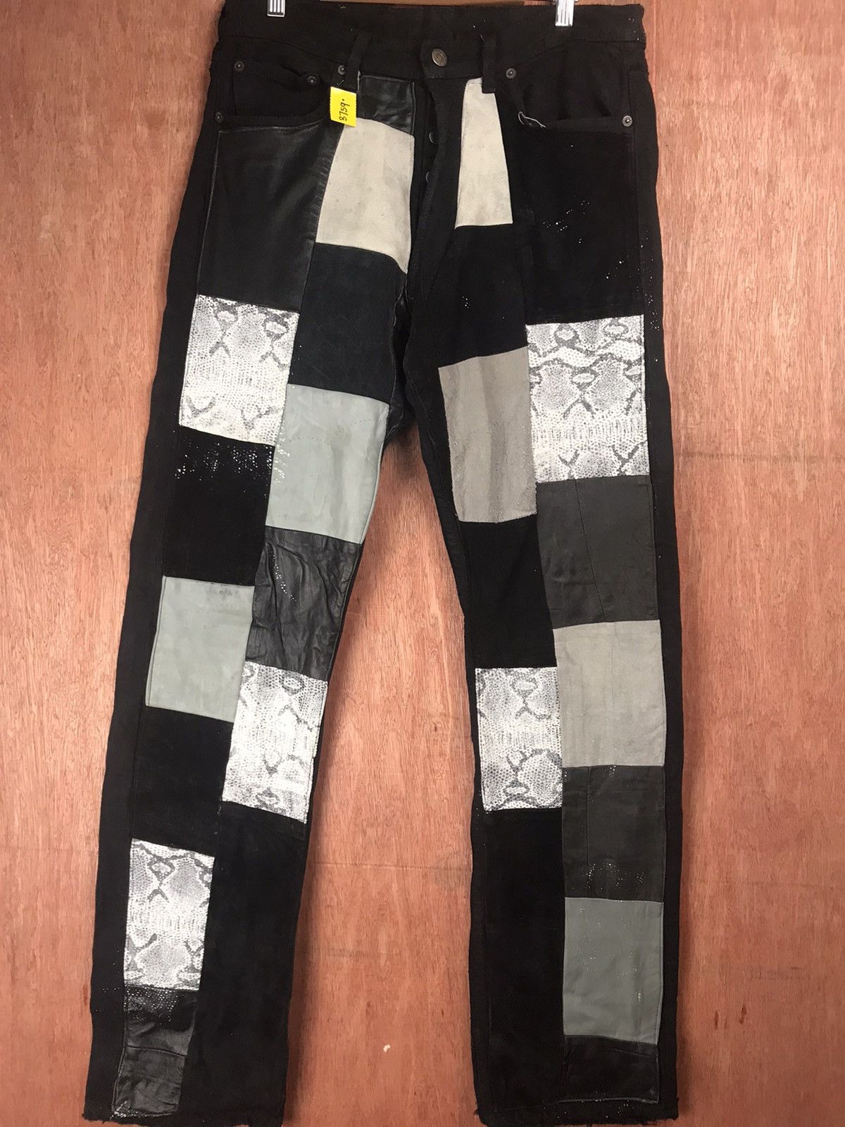 Levi's DLL Hippie Levis Black patchwork vintage Denim Pants #A2616 Size US 32 / EU 48 - 4 Thumbnail