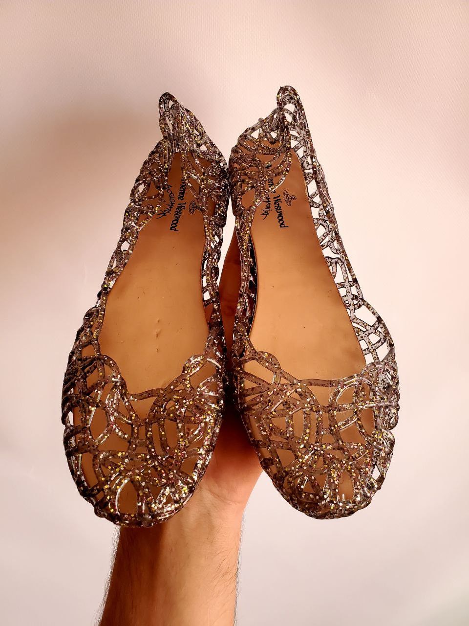 image of Melissa Vivienne Westwood Melisa Balets Women’S Shoes in Gold, Women's (Size 8)