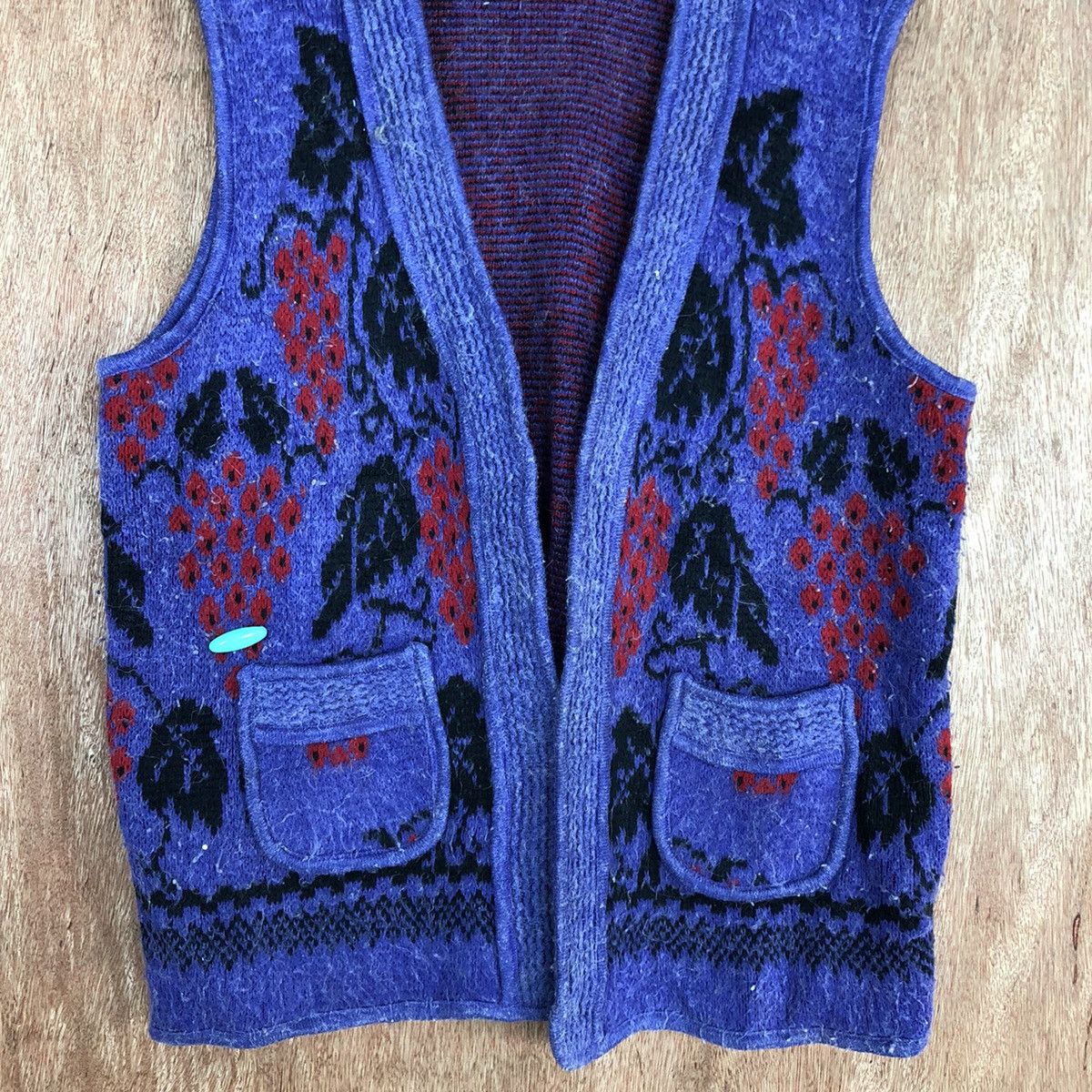 Japanese Brand Japan Purple Knitwear cardigan art Vest #H410 Size US M / EU 48-50 / 2 - 6 Thumbnail